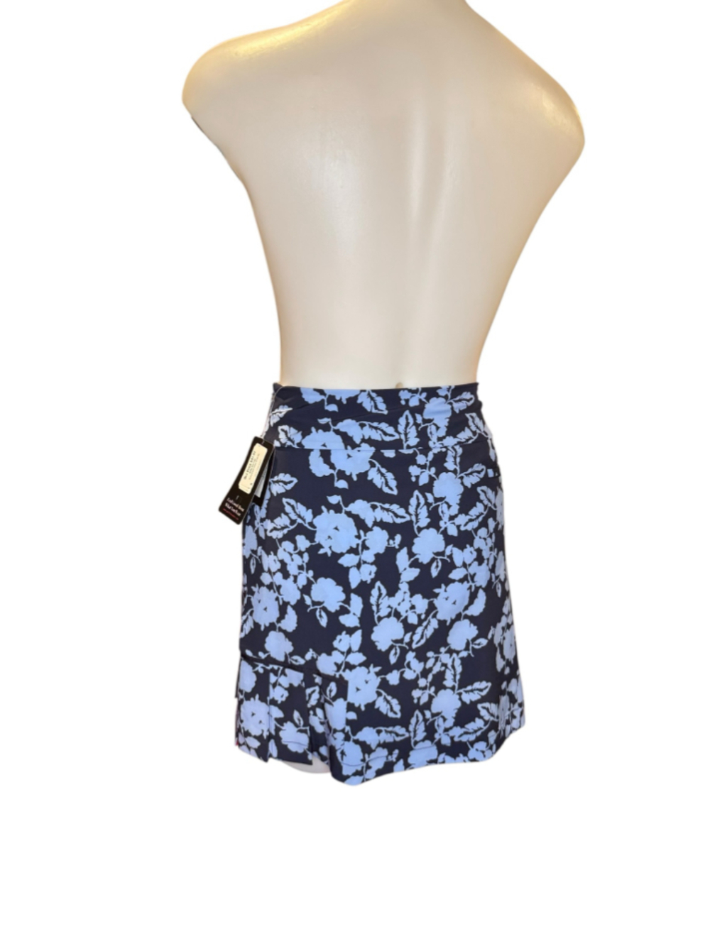 Women's Golftini Floral Golf Skirt Size 10 Black Light Blue